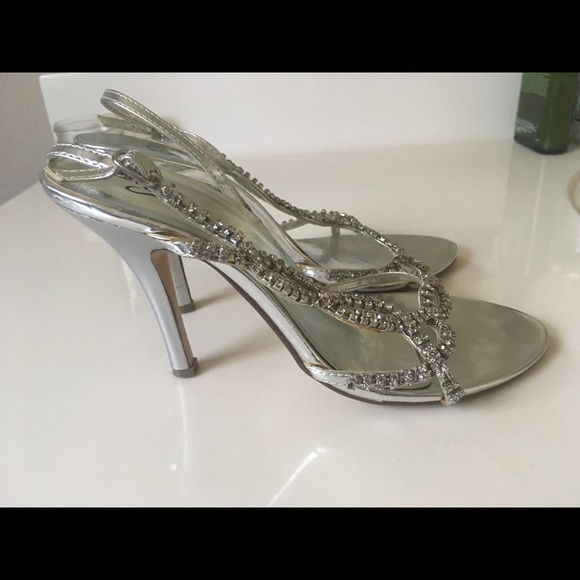 Silver Rhinestone Heels - Picture 2 of 3